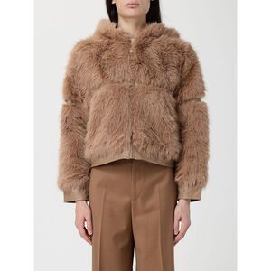 V73 Fur Coat Woman Beige